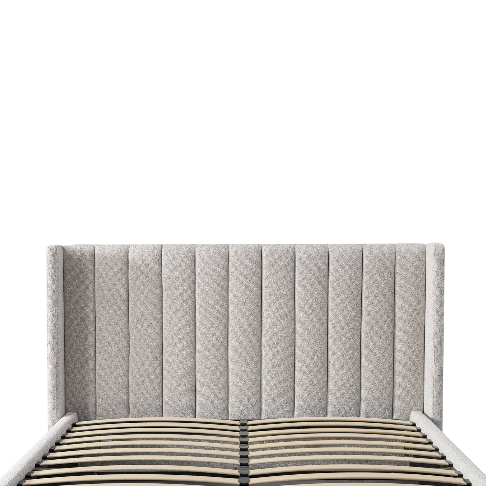 King Lazio Bed Frame - Wide Base in Clay Grey