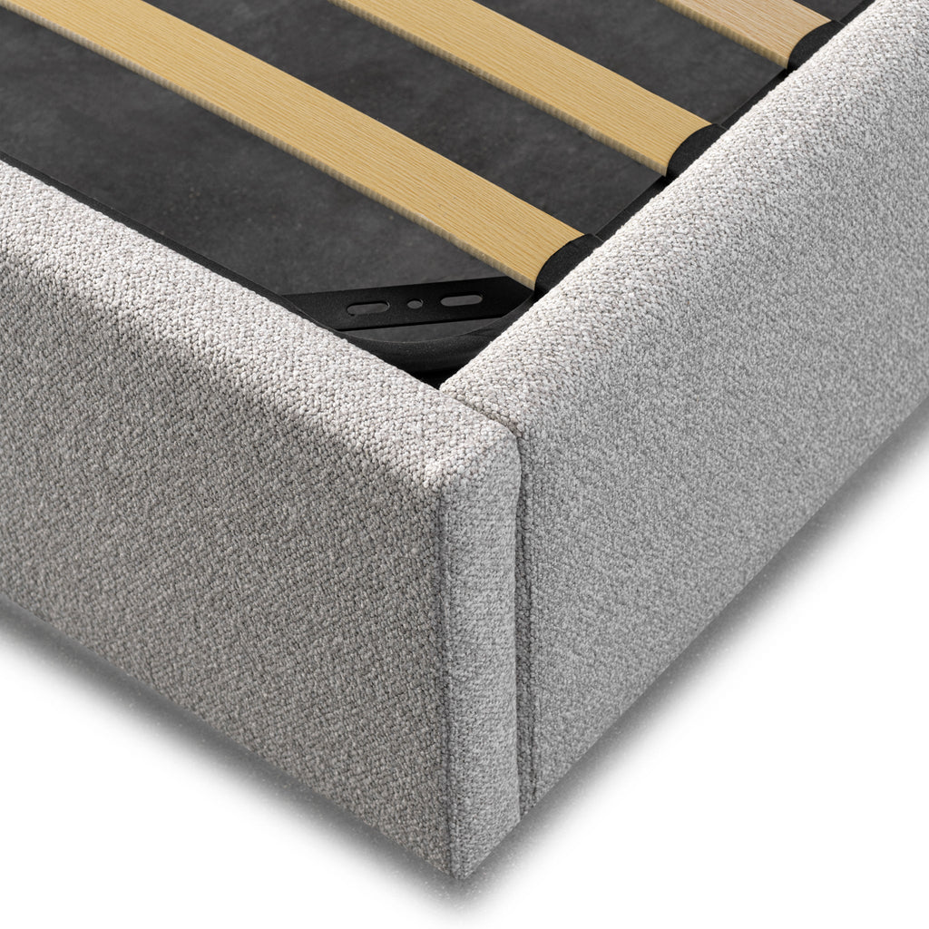 King Lazio Bed Frame - Wide Base in Clay Grey