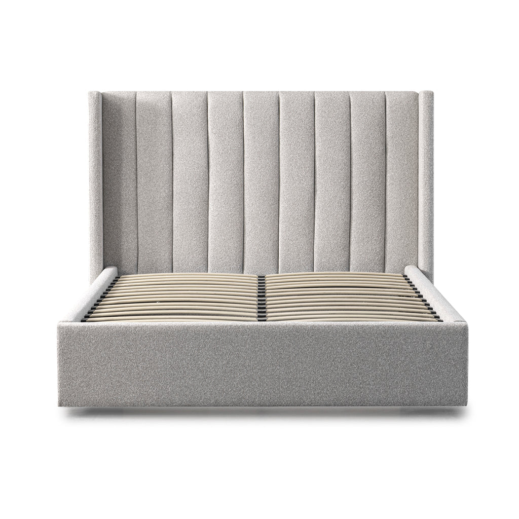 Queen Lazio Bed Frame - Wide Base in Clay Grey