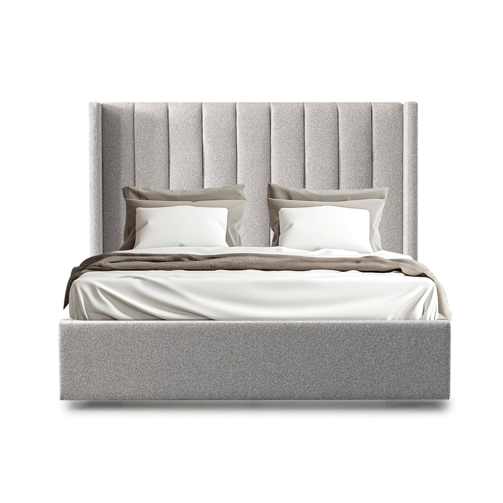Queen Lazio Bed Frame - Wide Base in Clay Grey