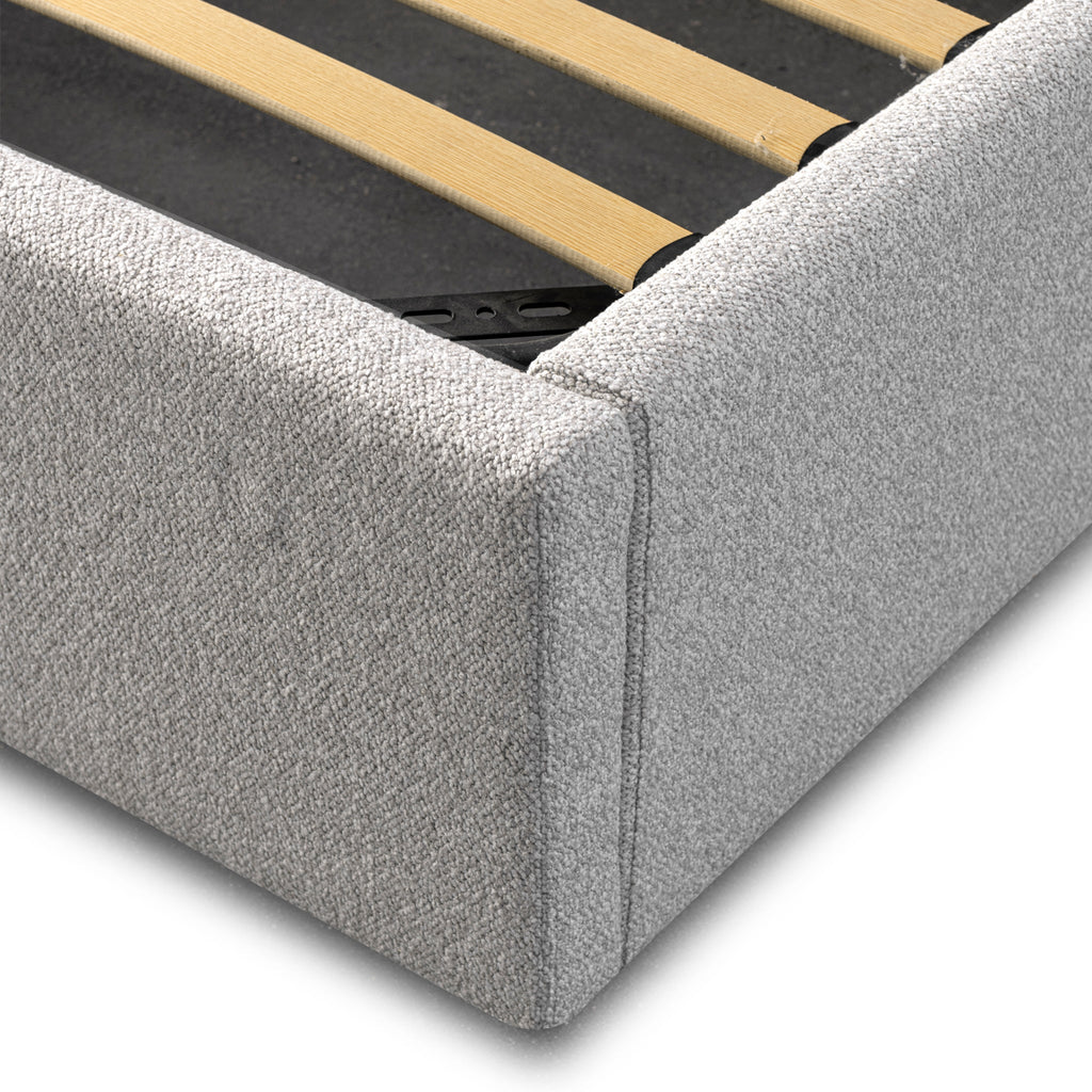 Queen Lazio Bed Frame - Wide Base in Clay Grey