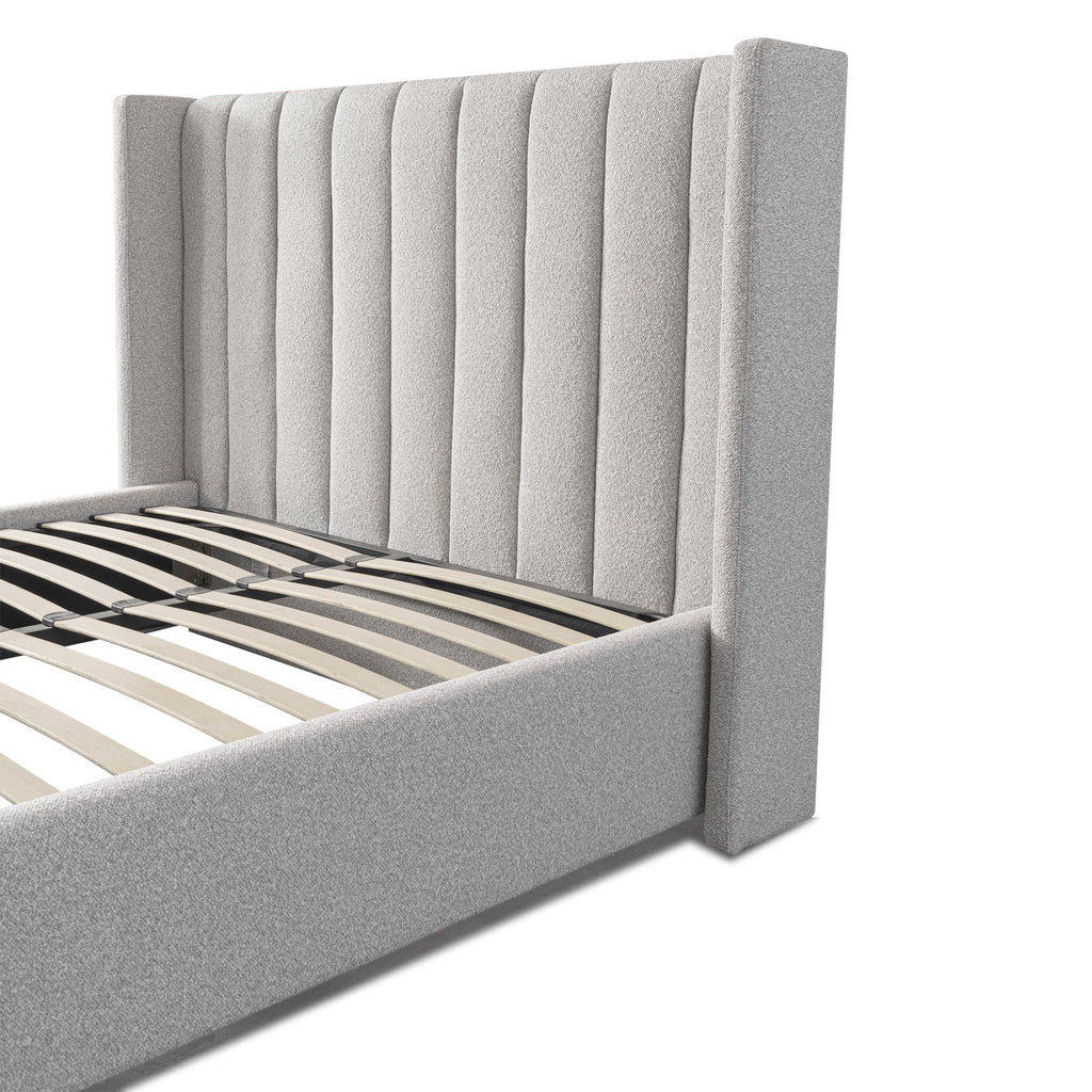 Queen Lazio Bed Frame - Wide Base in Clay Grey