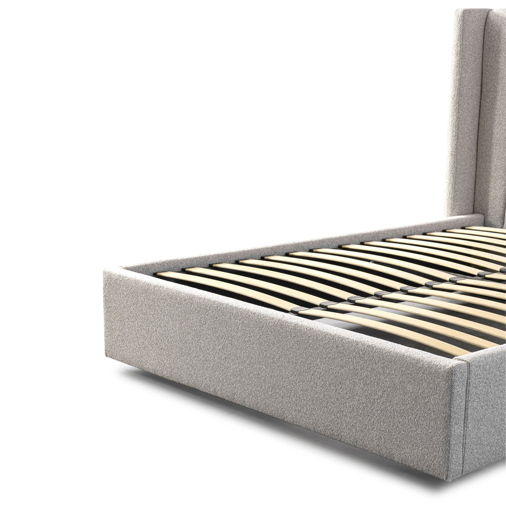 Queen Lazio Bed Frame - Wide Base in Clay Grey