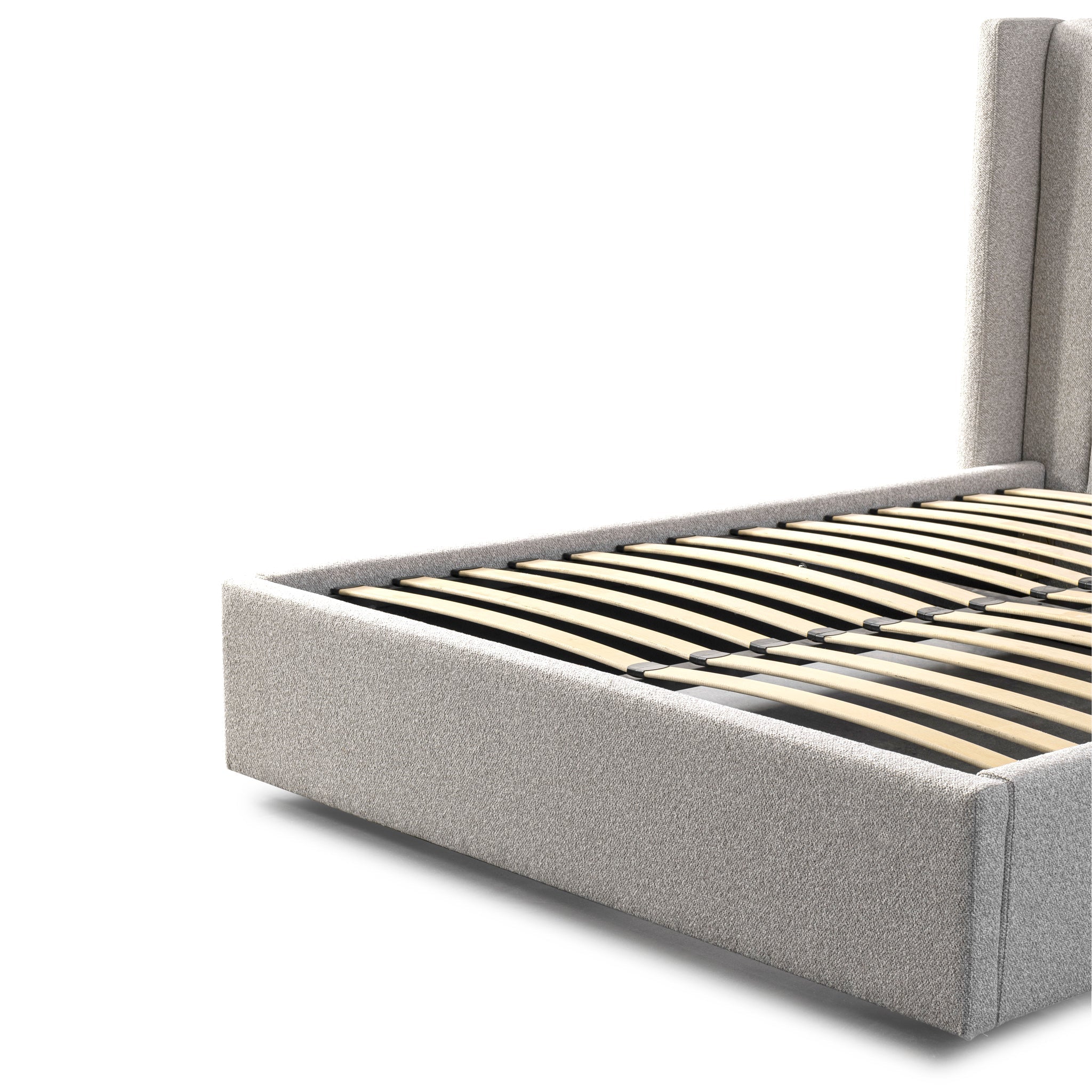 Queen Lazio Bed Frame - Wide Base in Clay Grey