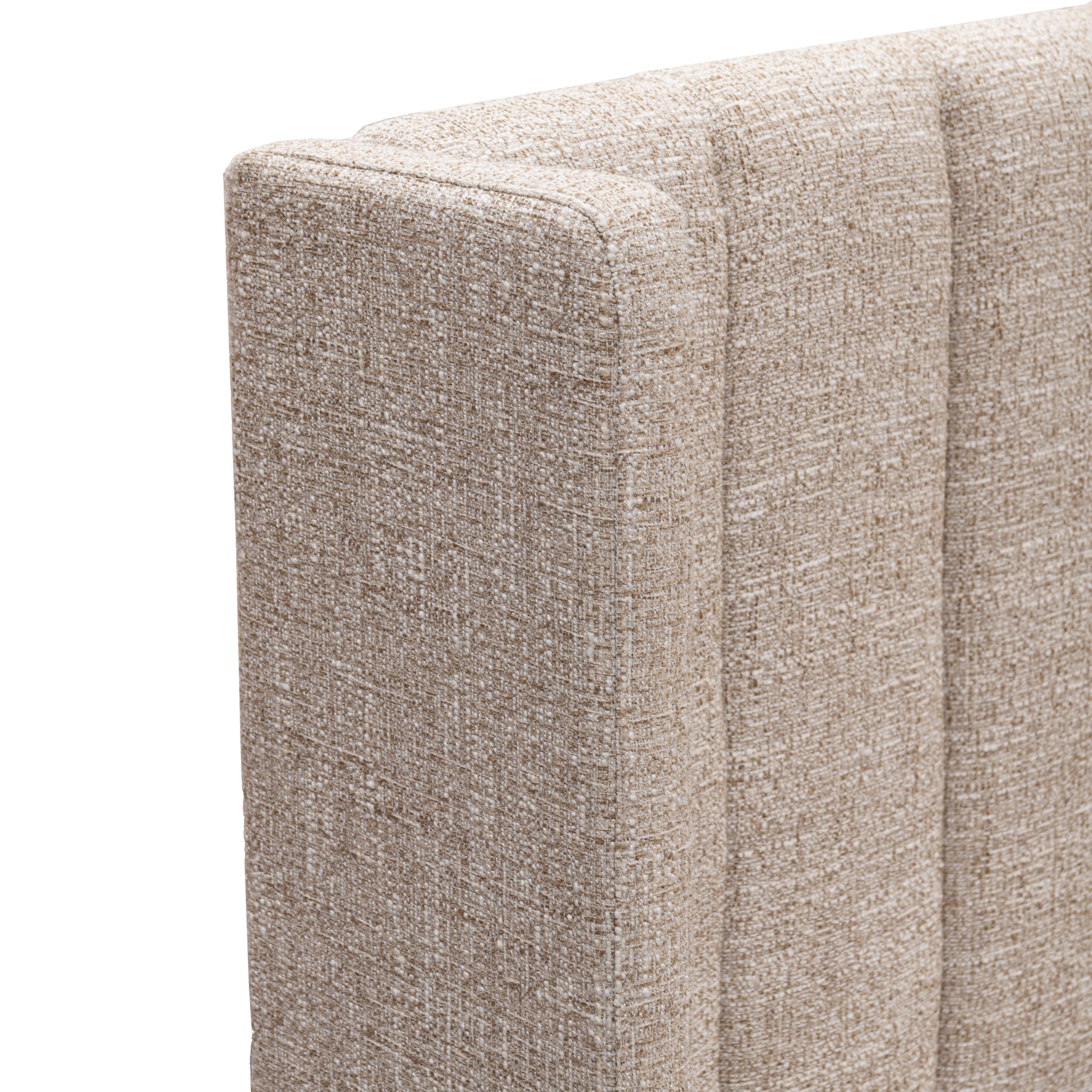 King Wide Base Lazio Bed Frame - Pale Beige