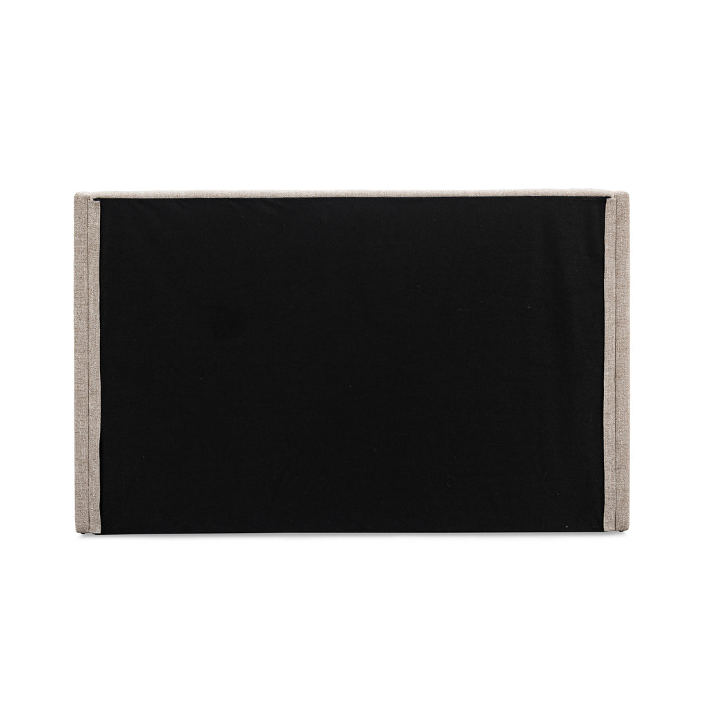 Queen Wide Base Lazio Bed Frame - Pale Beige