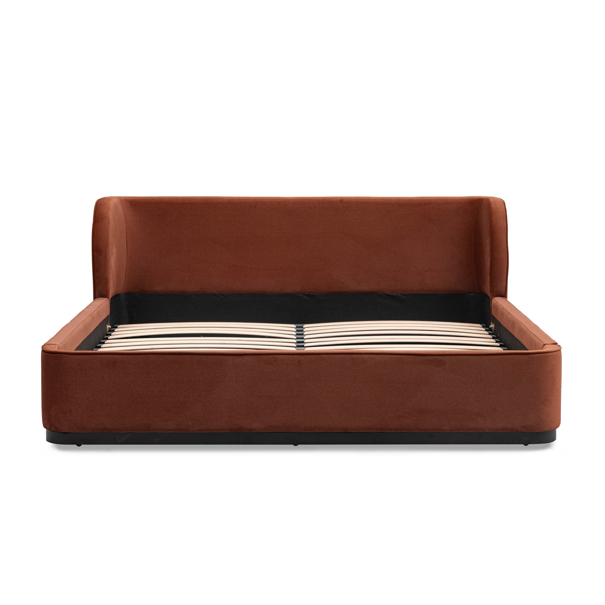King Lazio Bed Frame - Burnt Maroon