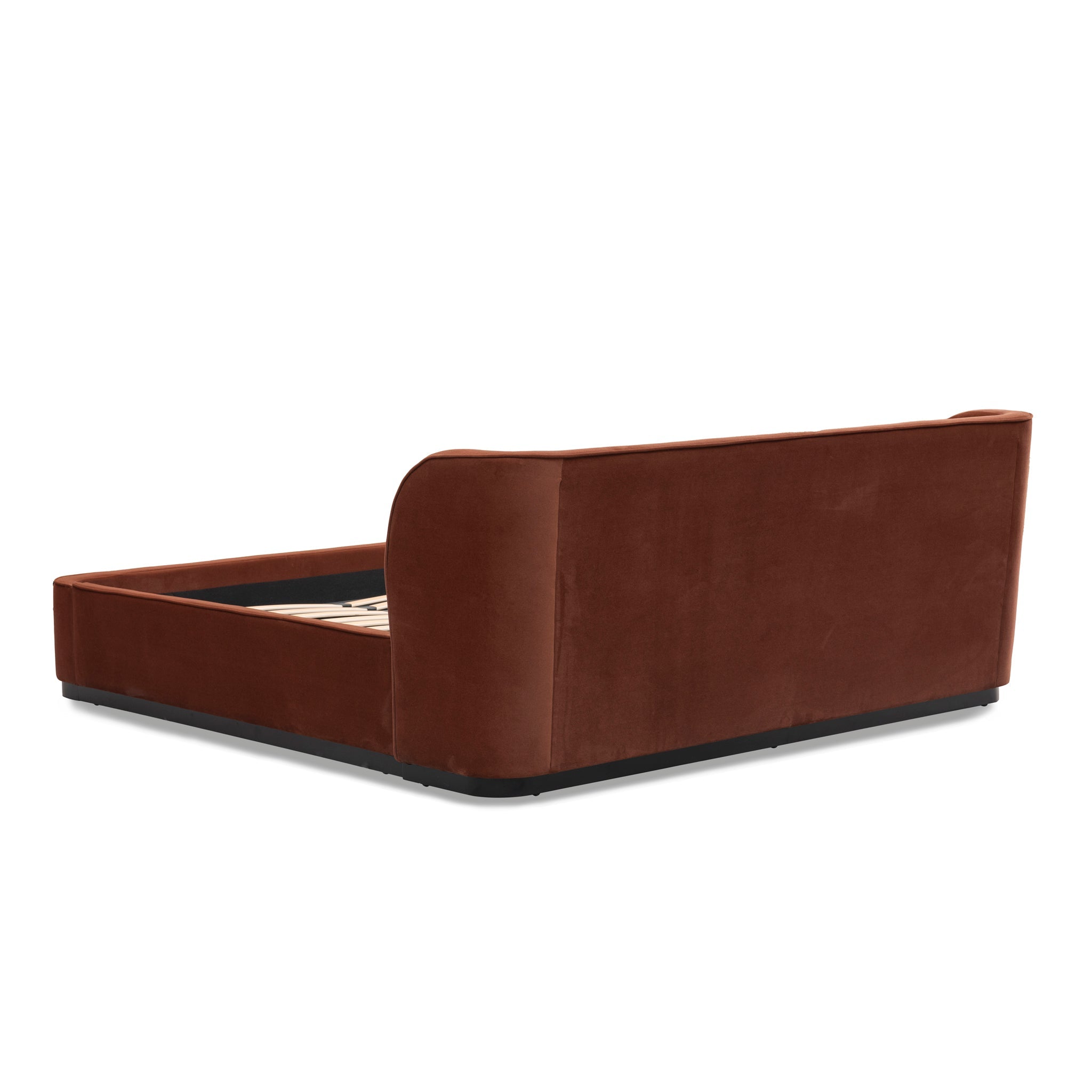 King Lazio Bed Frame - Burnt Maroon