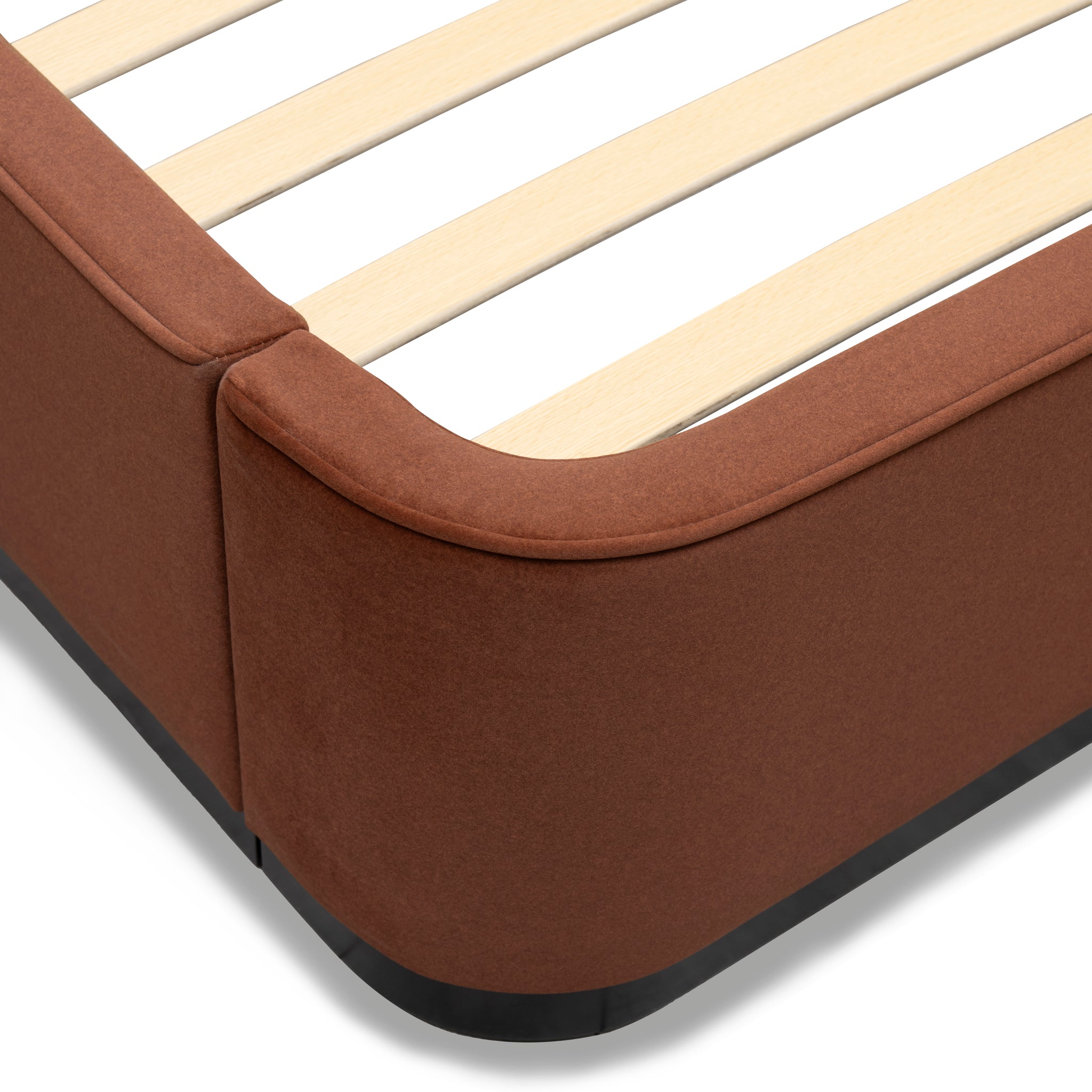 Queen Lazio Bed Frame - Burnt Maroon