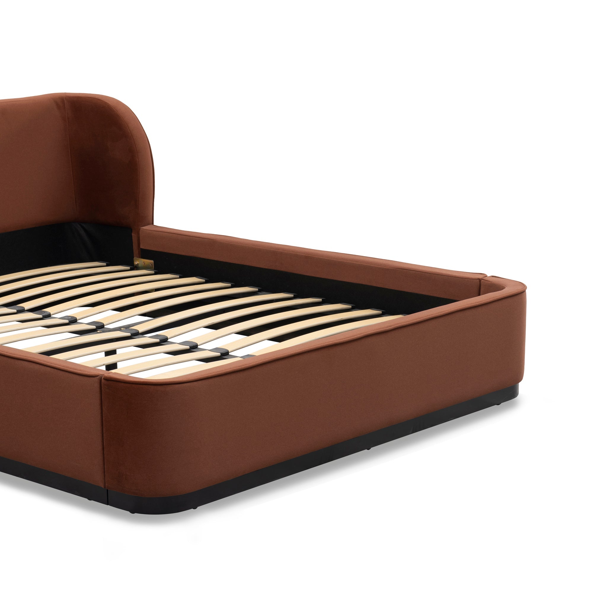 Queen Lazio Bed Frame - Burnt Maroon