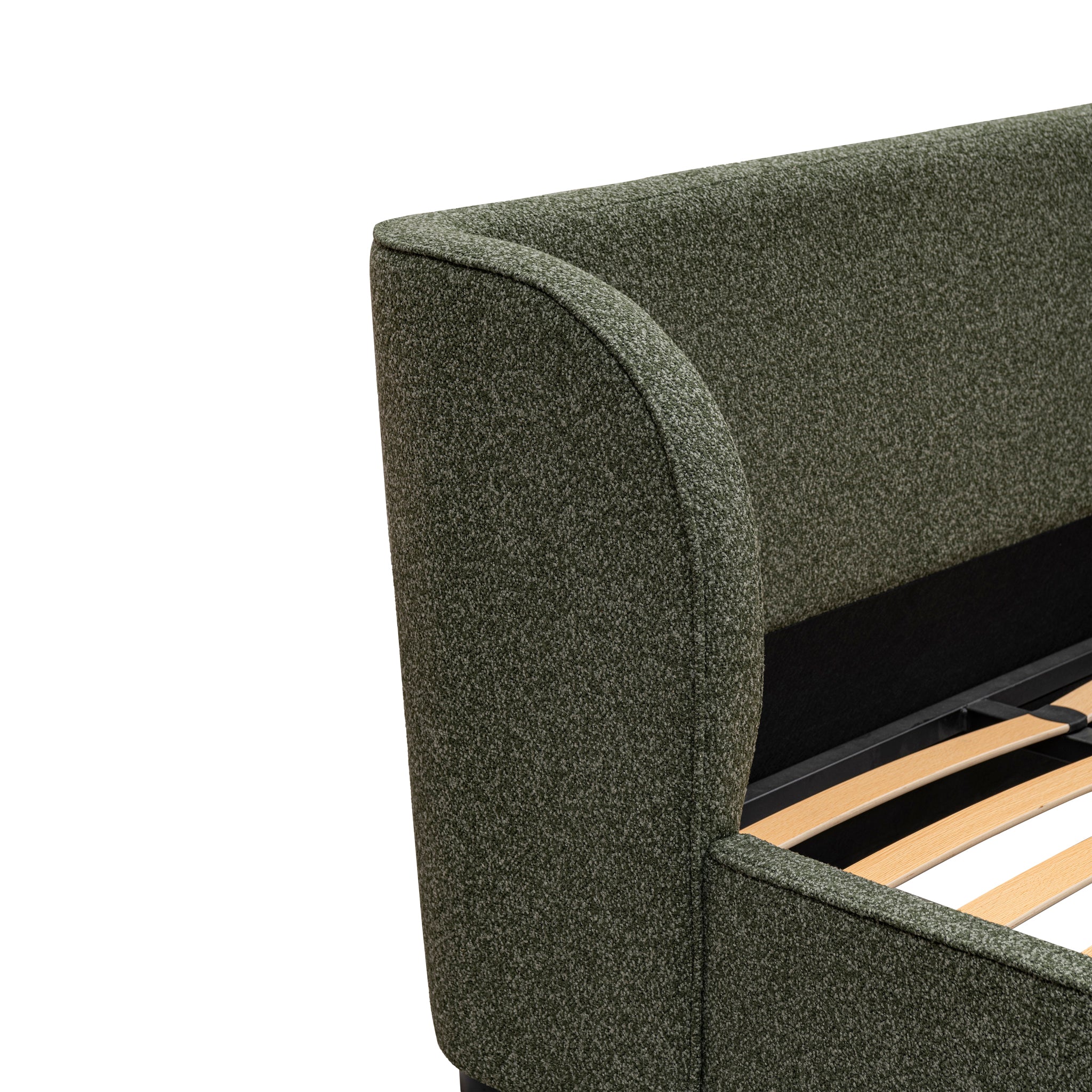 King Lazio Bed Frame - Hunter Green