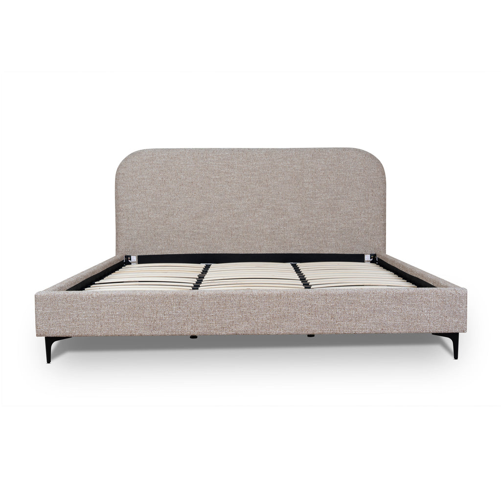 King Lazio Bed Frame - Stonish Beige