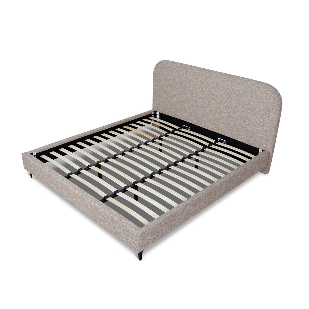 King Lazio Bed Frame - Stonish Beige