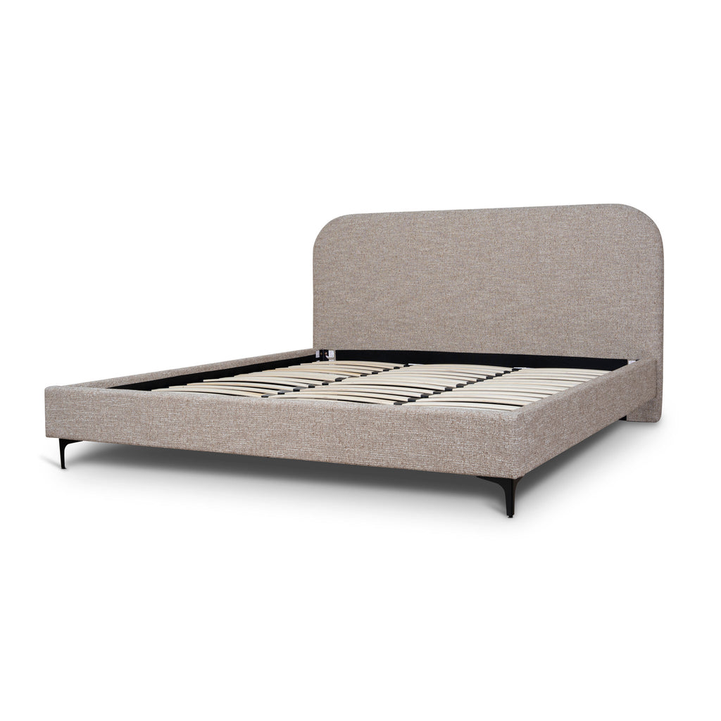 King Lazio Bed Frame - Stonish Beige