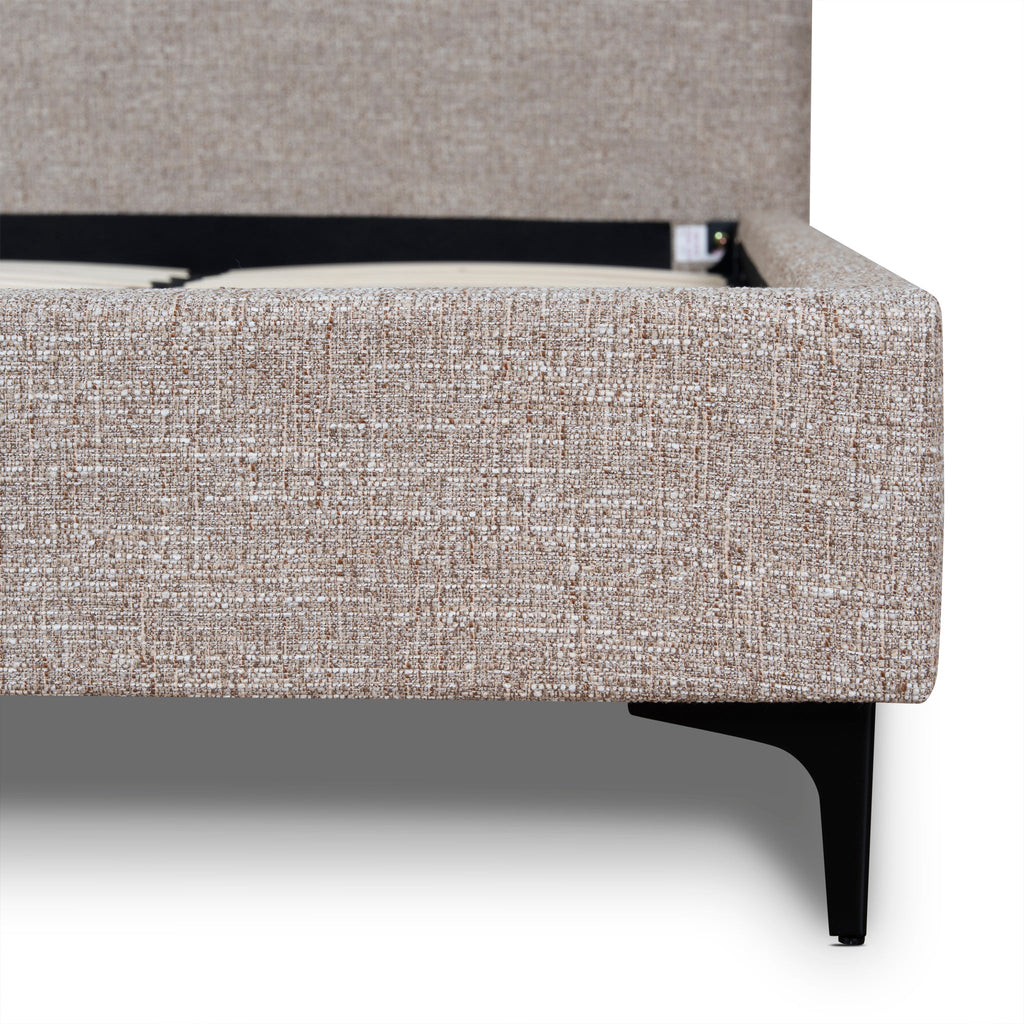King Lazio Bed Frame - Stonish Beige