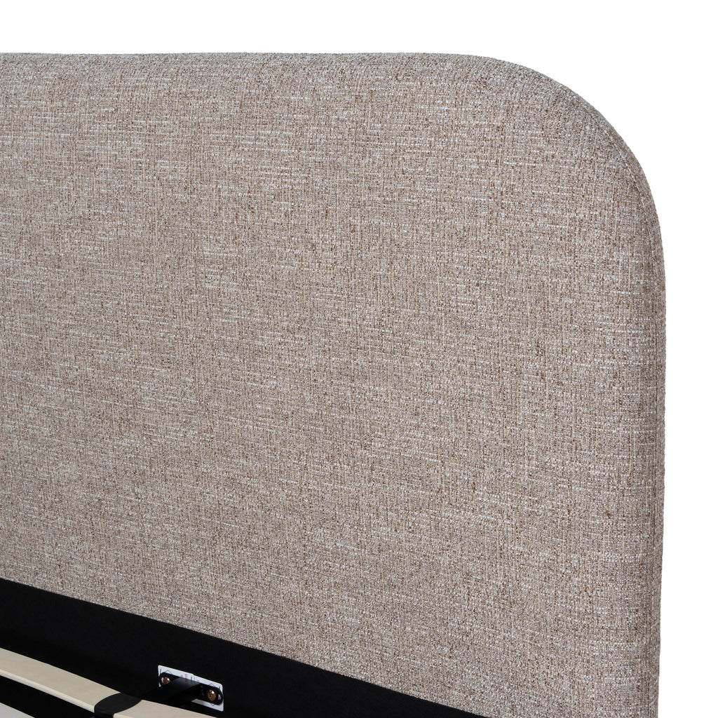King Lazio Bed Frame - Stonish Beige