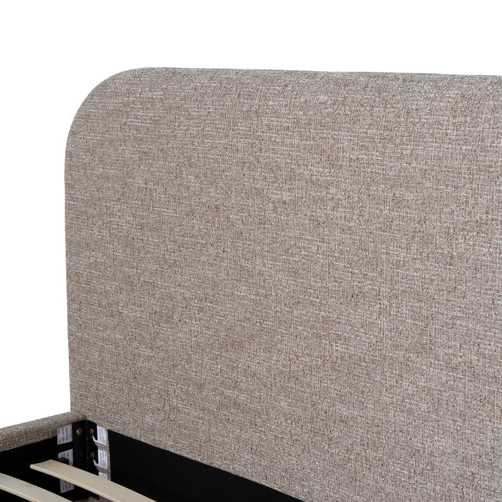 King Lazio Bed Frame - Stonish Beige