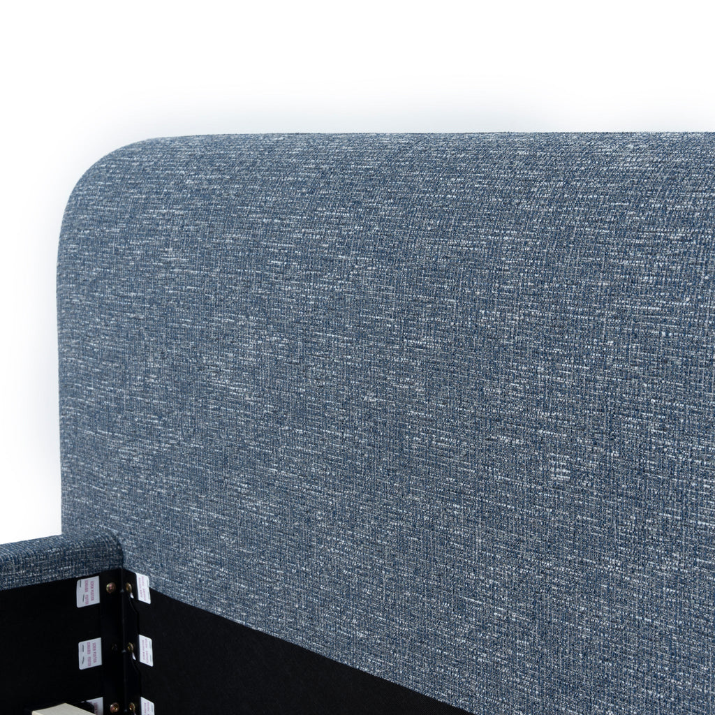 King Lazio Bed Frame - Prussian Blue