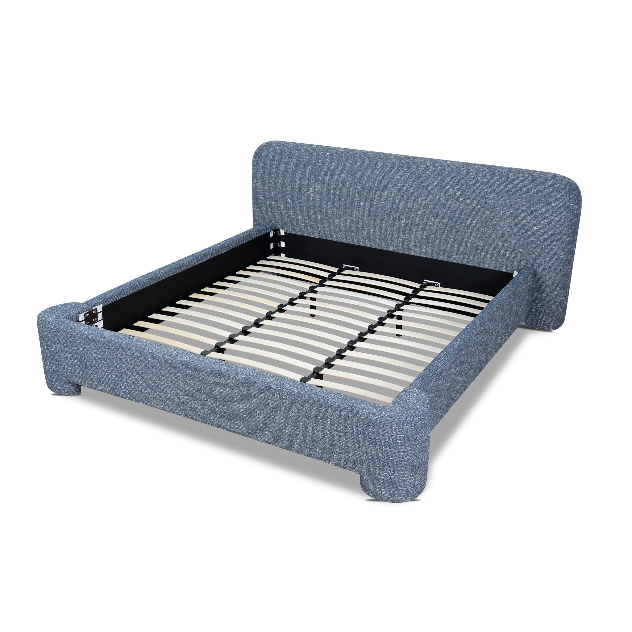 King Lazio Bed Frame - Prussian Blue