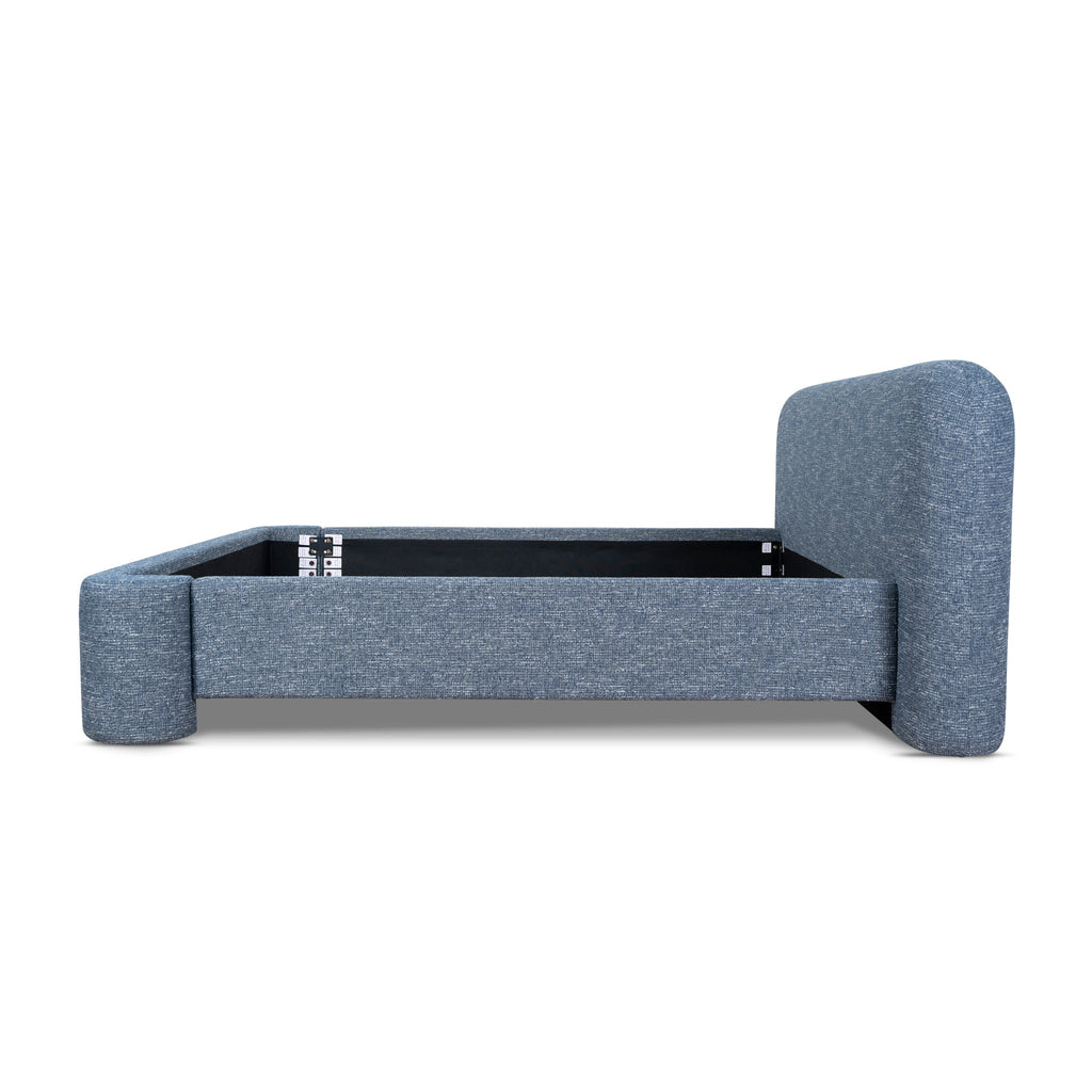 King Lazio Bed Frame - Prussian Blue