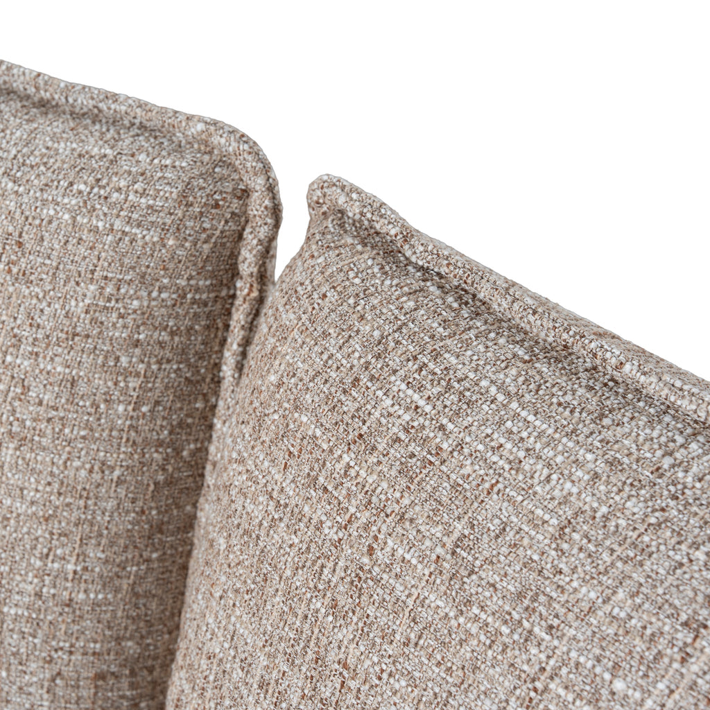 Fabric Queen Lazio Bed Frame - Stonish Beige