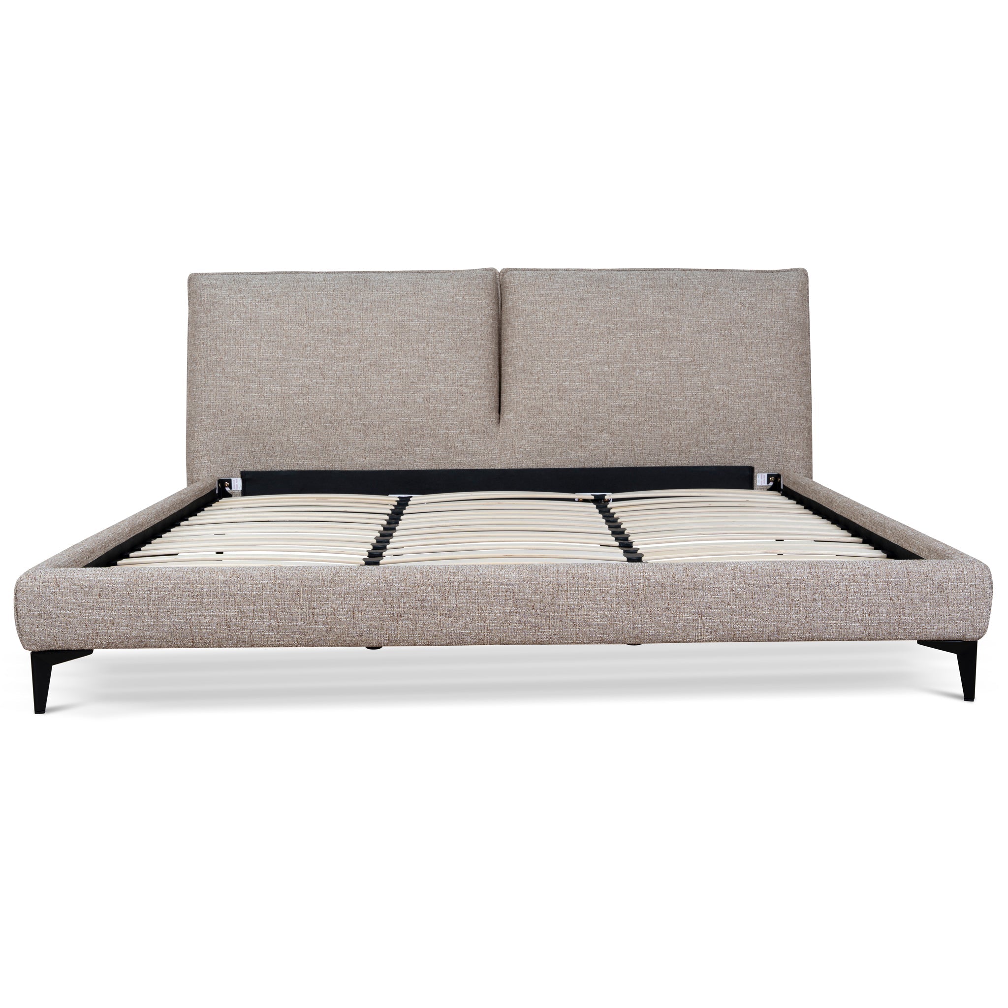 Fabric King Lazio Bed Frame - Stonish Beige