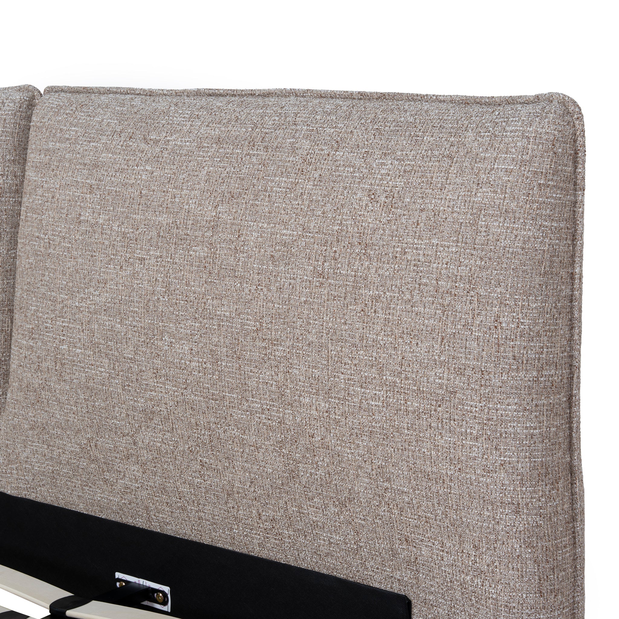 Fabric King Lazio Bed Frame - Stonish Beige