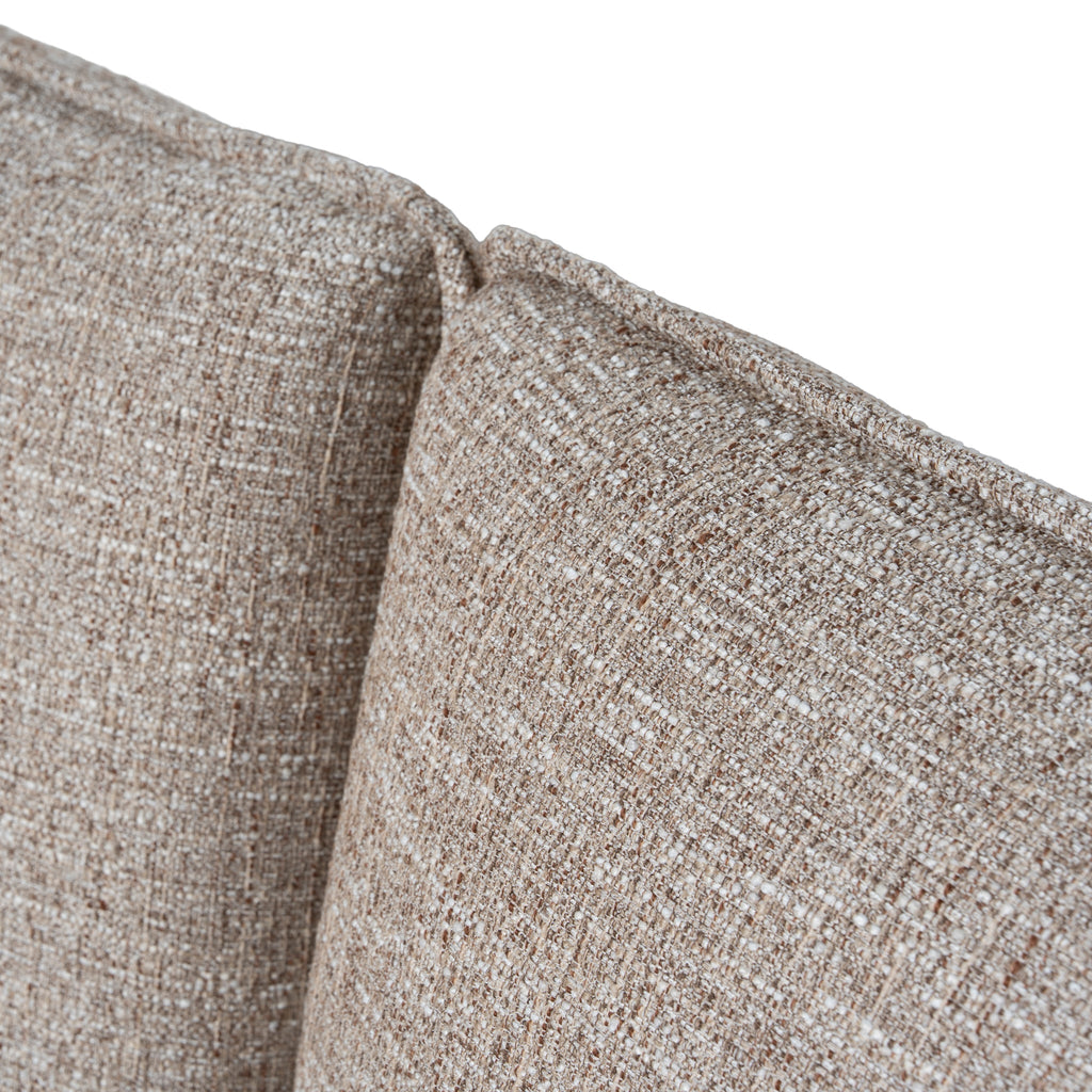 Fabric King Lazio Bed Frame - Stonish Beige
