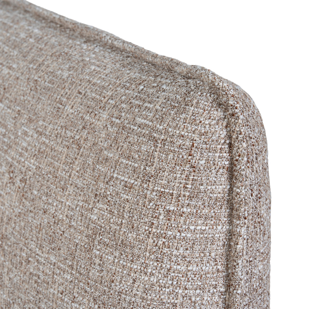 Fabric King Lazio Bed Frame - Stonish Beige