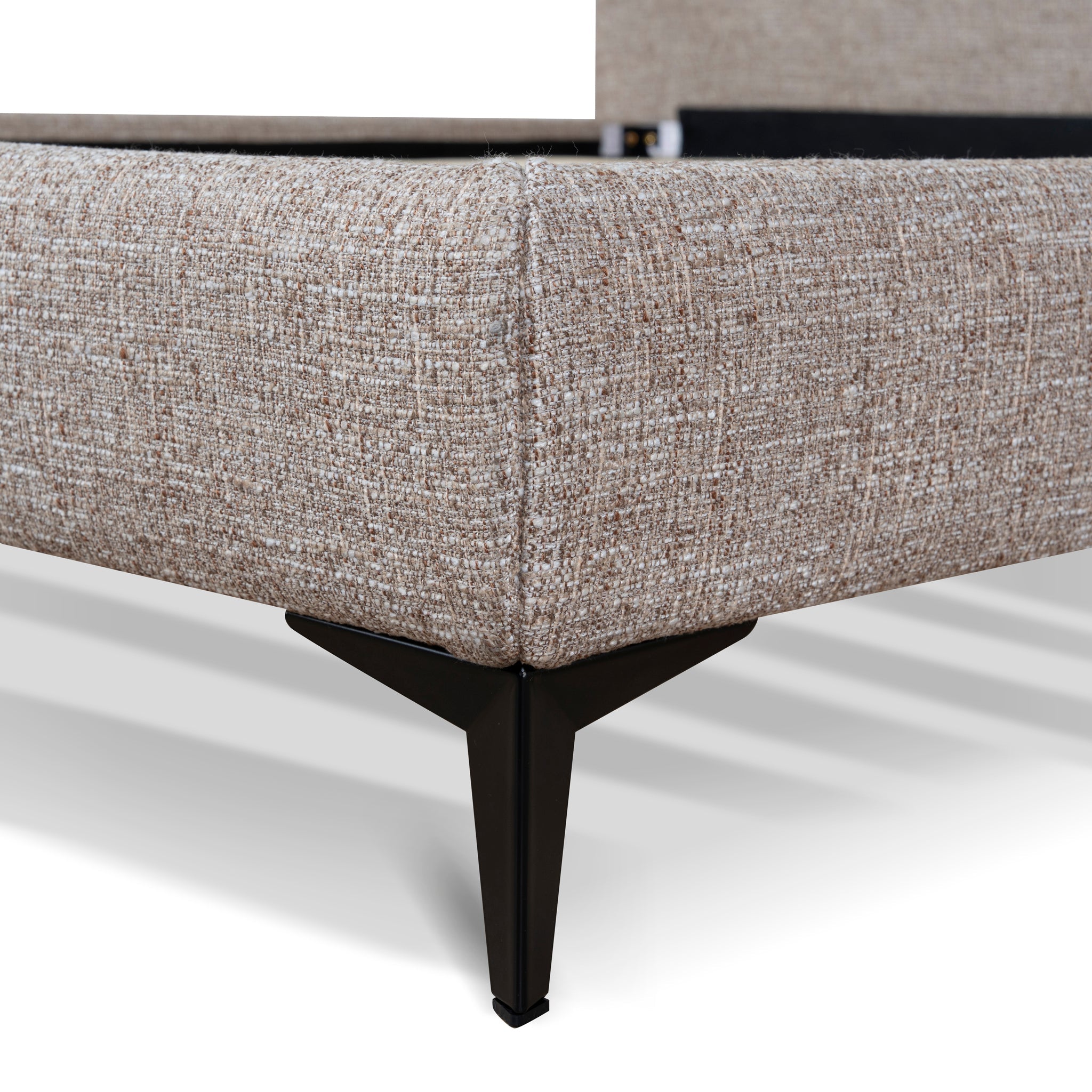 Fabric King Lazio Bed Frame - Stonish Beige