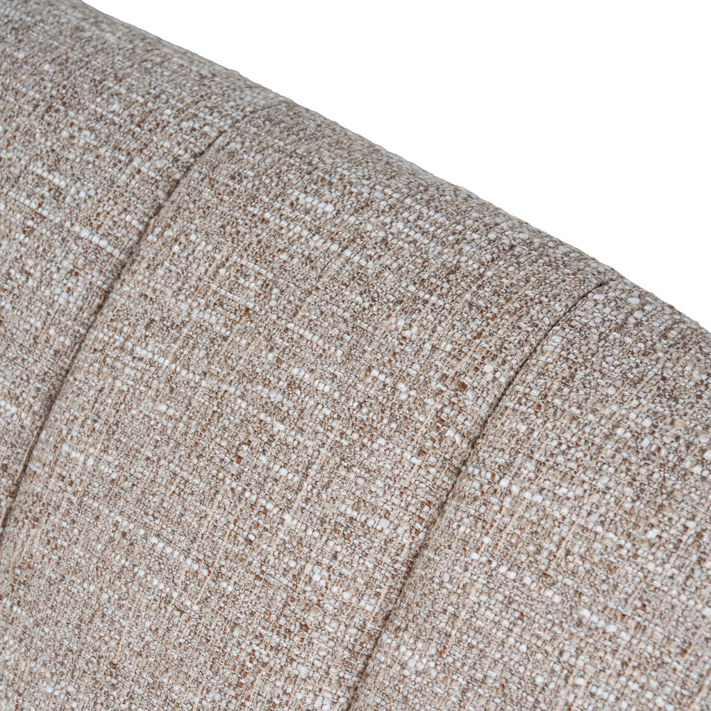 Fabric Queen Lazio Bed Frame - Stonish Beige
