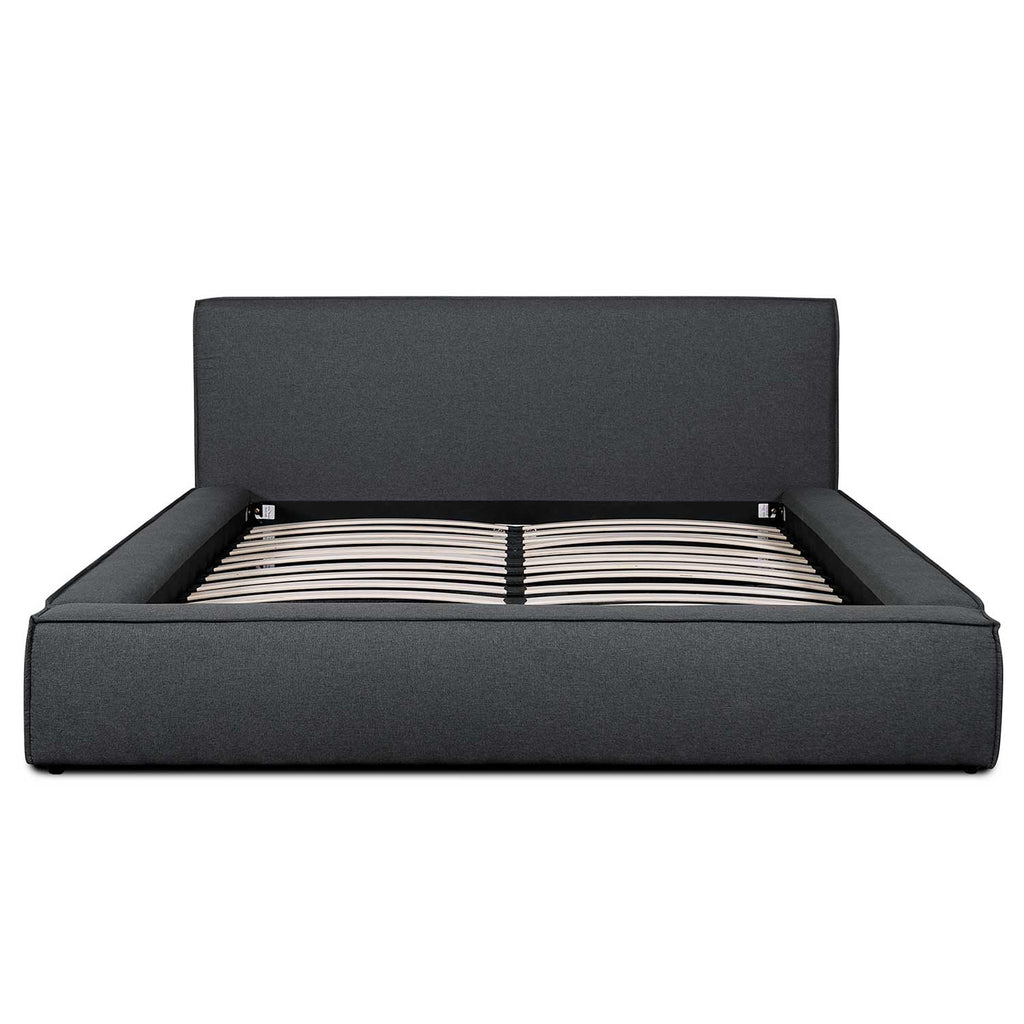 Queen Lazio Bed Frame in Fossil Grey Fabric