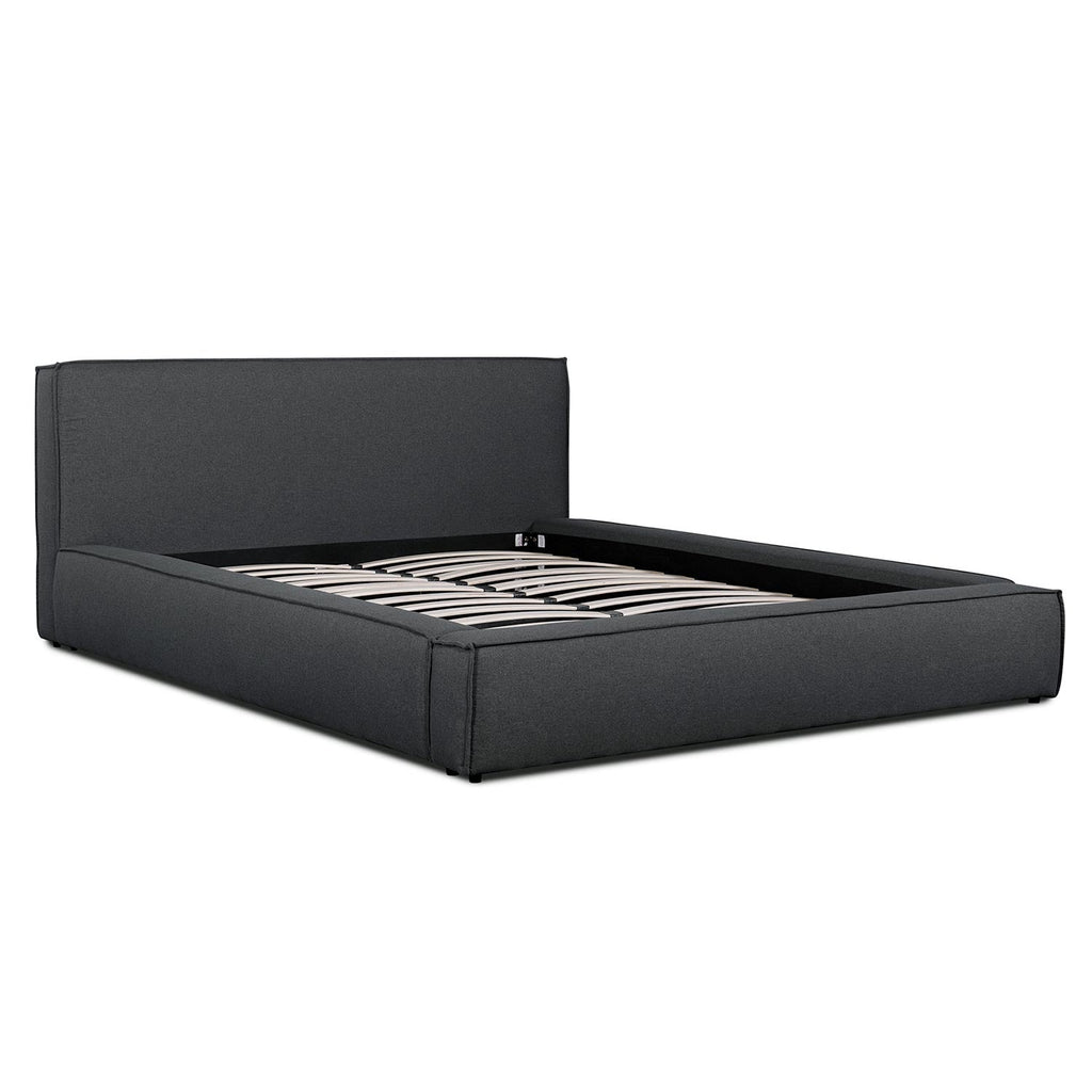 Queen Lazio Bed Frame in Fossil Grey Fabric