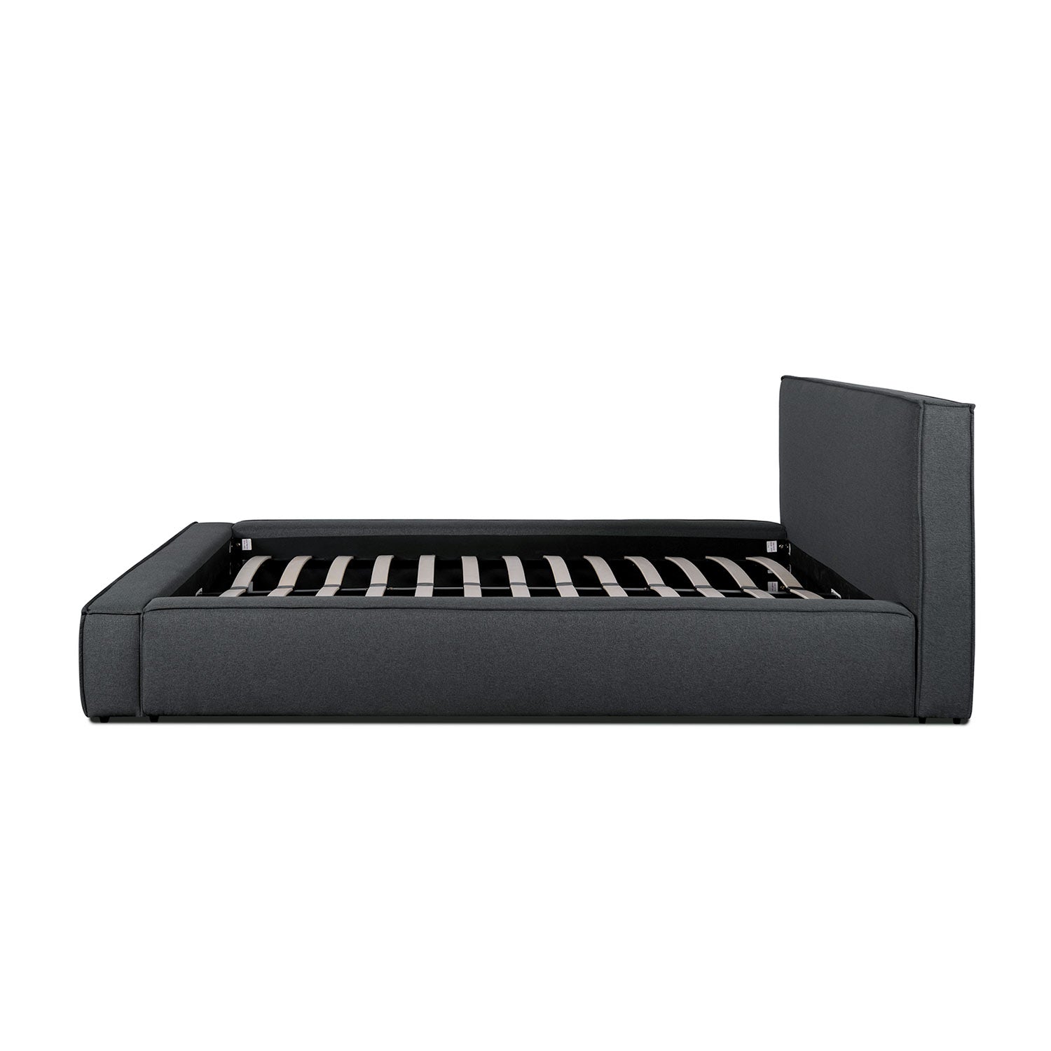 Queen Lazio Bed Frame in Fossil Grey Fabric