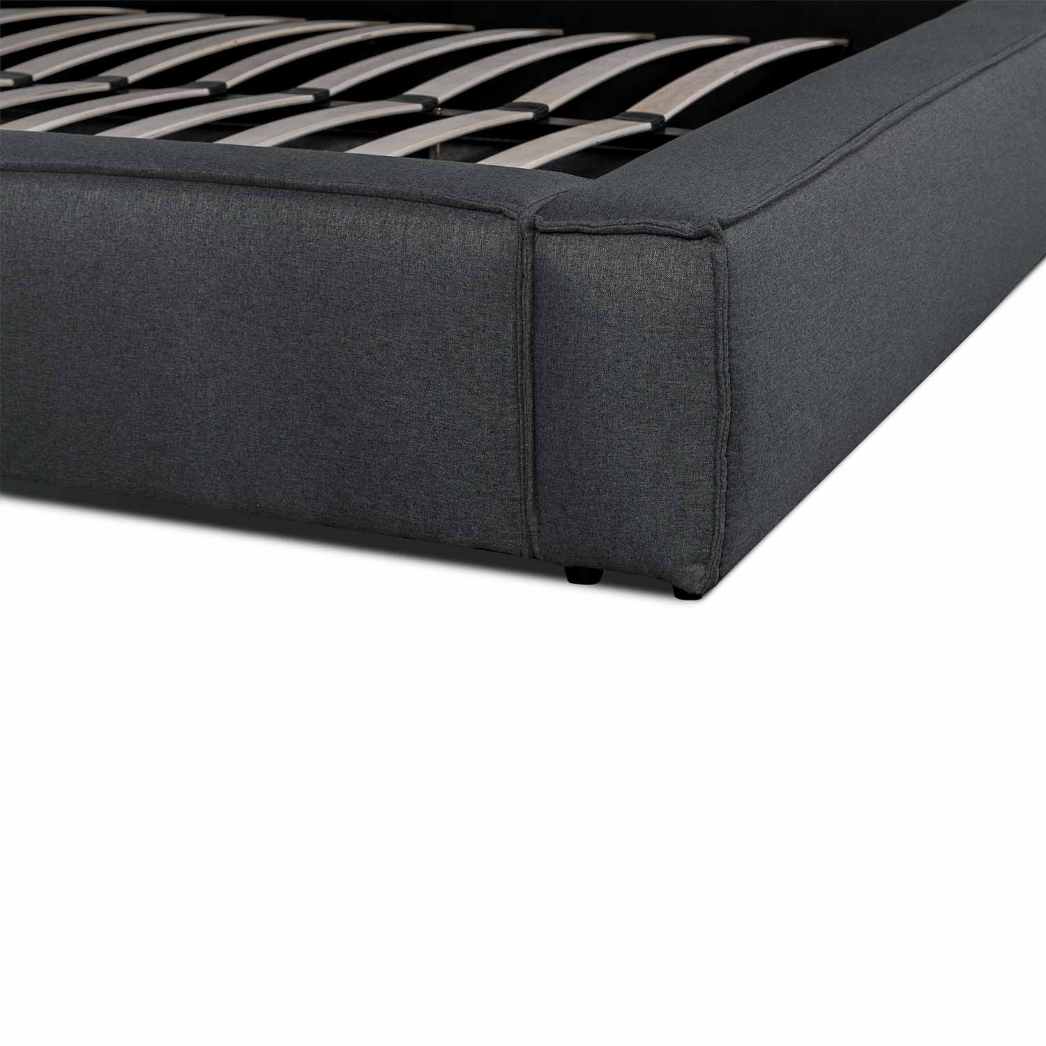 Queen Lazio Bed Frame in Fossil Grey Fabric