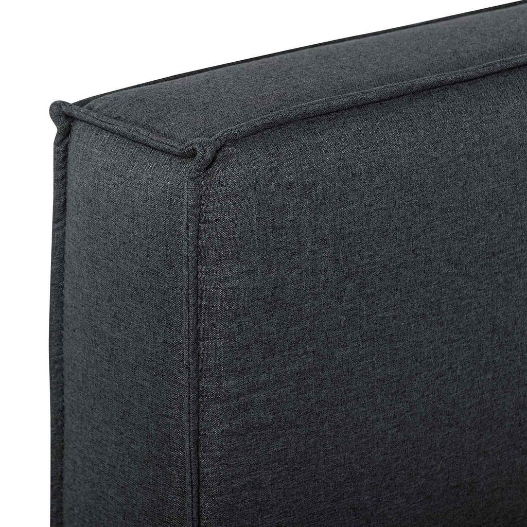 Queen Lazio Bed Frame in Fossil Grey Fabric