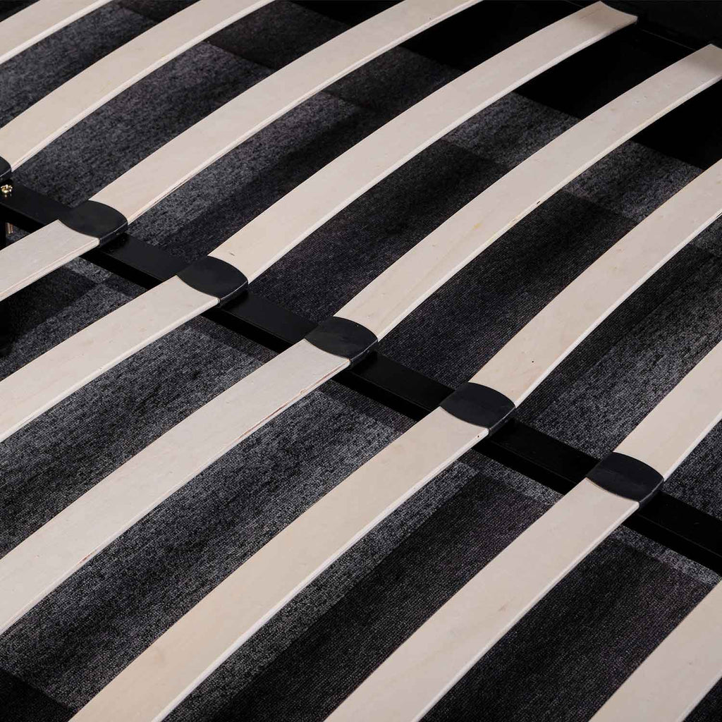 Queen Lazio Bed Frame in Fossil Grey Fabric