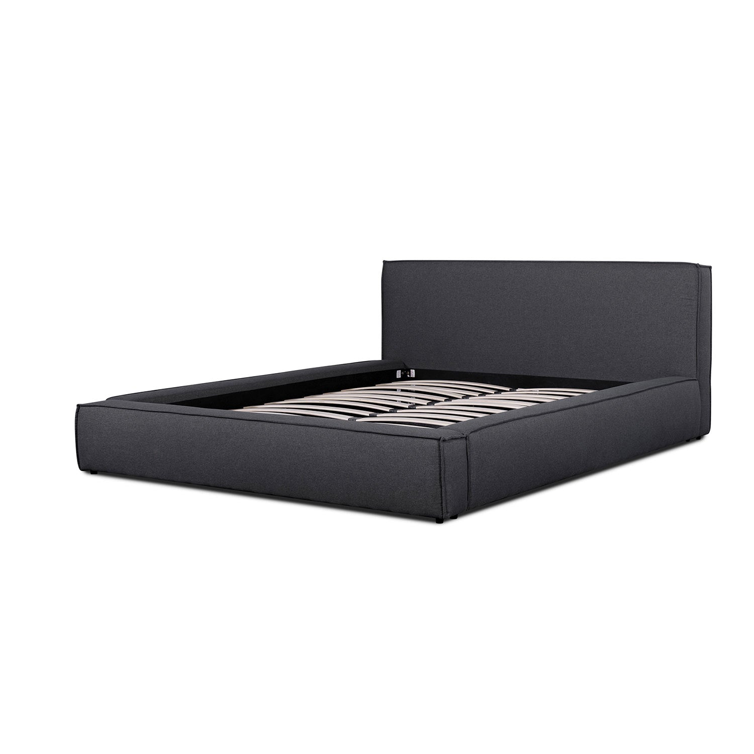Queen Lazio Bed Frame in Fossil Grey Fabric