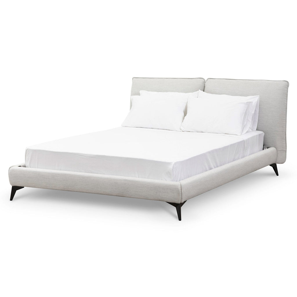 Fabric King Bed - Pearl Grey