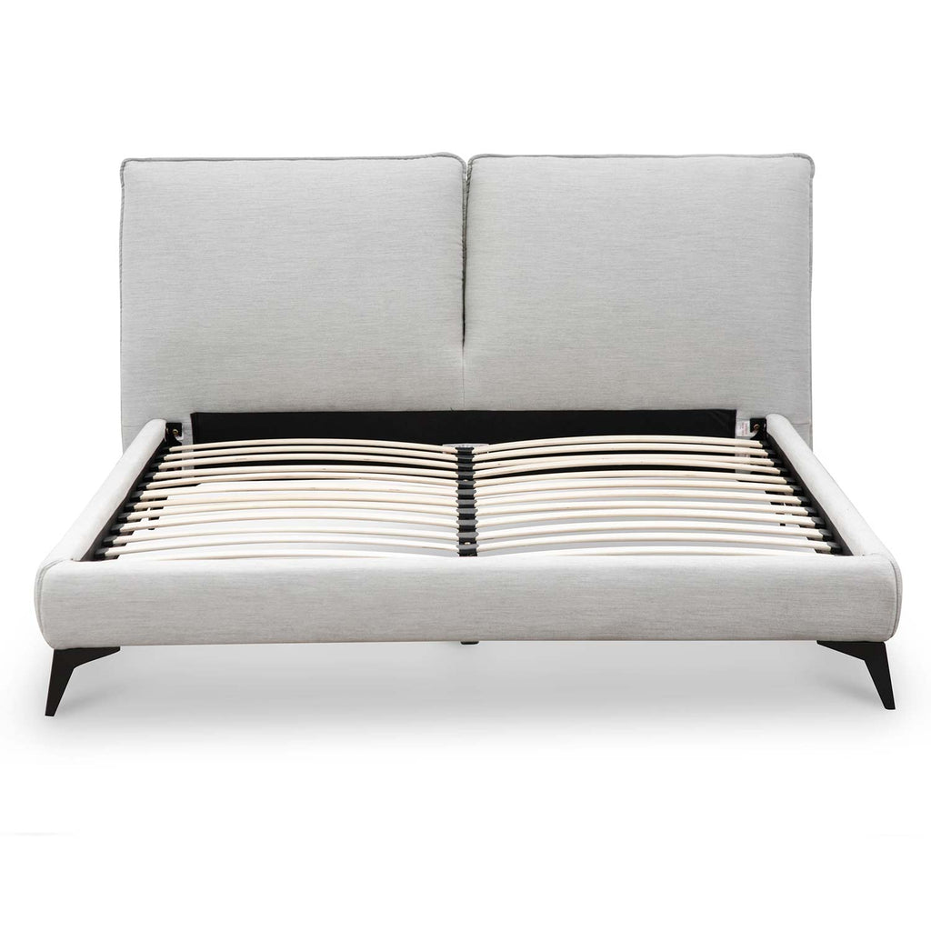Fabric King Bed - Pearl Grey