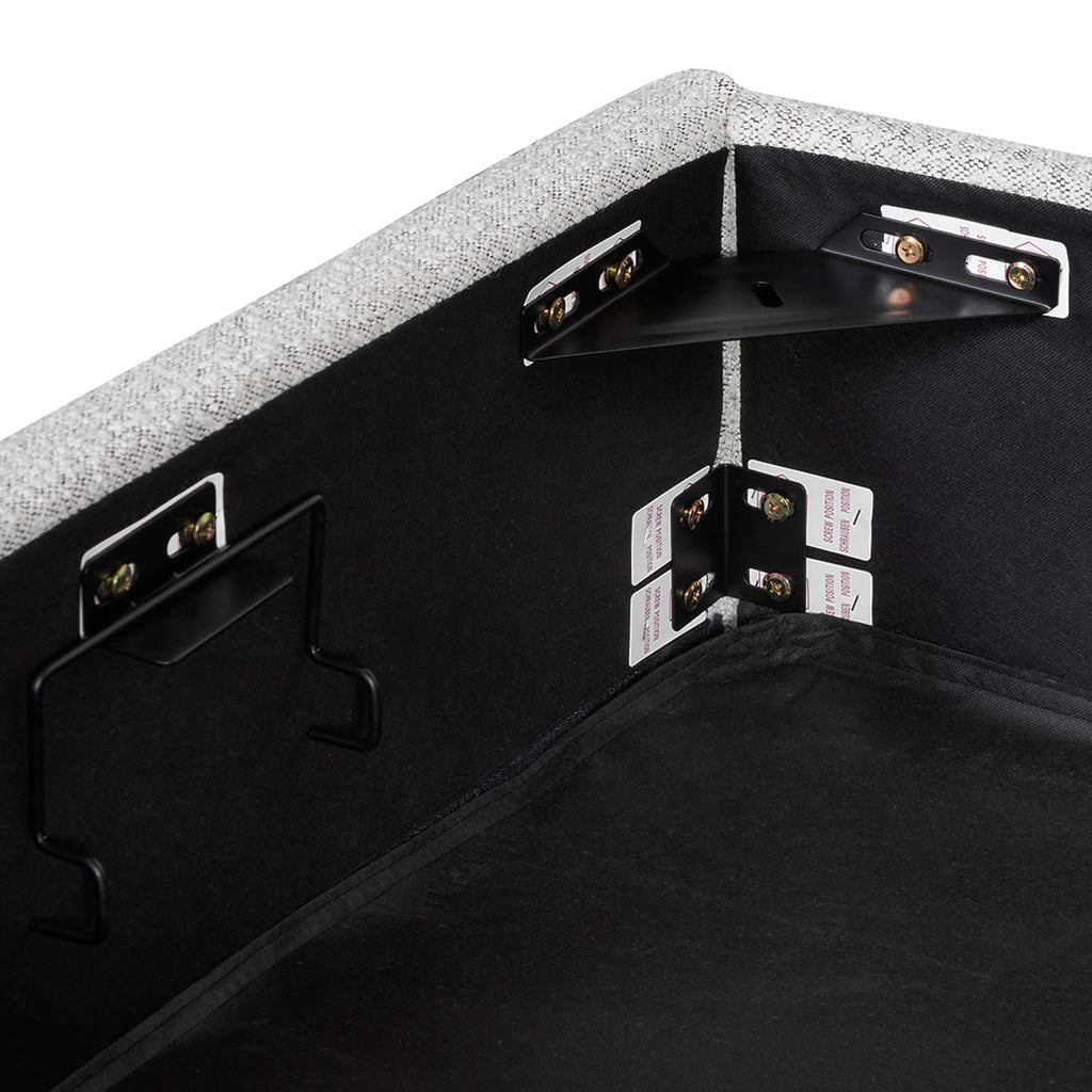 Single Sized Lazio Bed Frame - Cloudy Pepper Boucle with Storage
