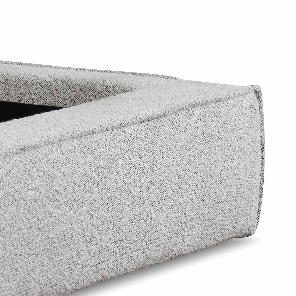 Queen Sized Lazio Bed Frame - Cloudy Pepper Boucle