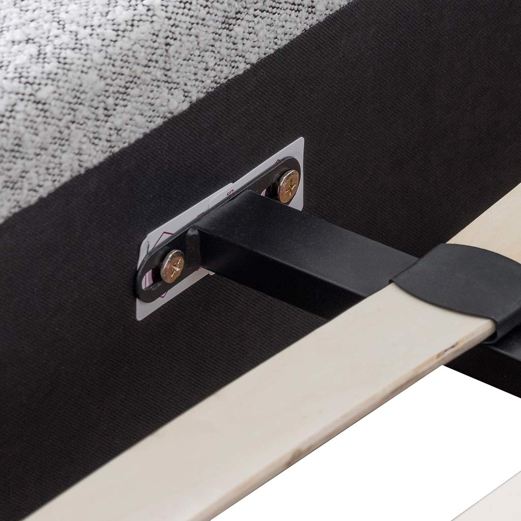 Queen Sized Lazio Bed Frame - Cloudy Pepper Boucle