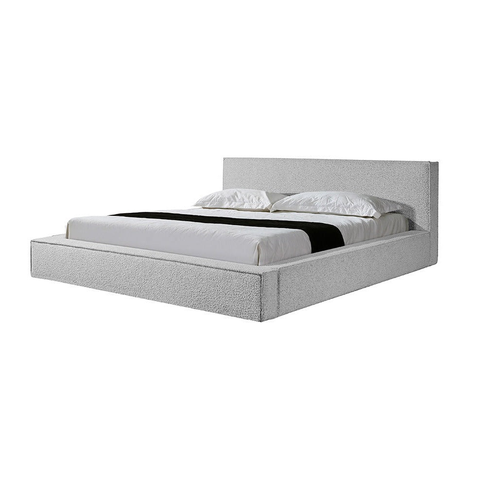 King Sized Lazio Bed Frame - Cloudy Pepper Boucle