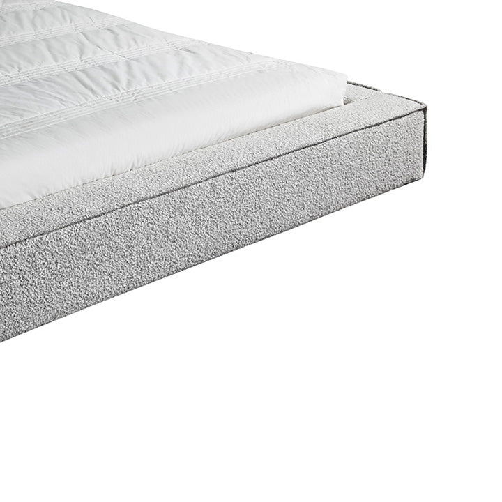 King Sized Lazio Bed Frame - Cloudy Pepper Boucle
