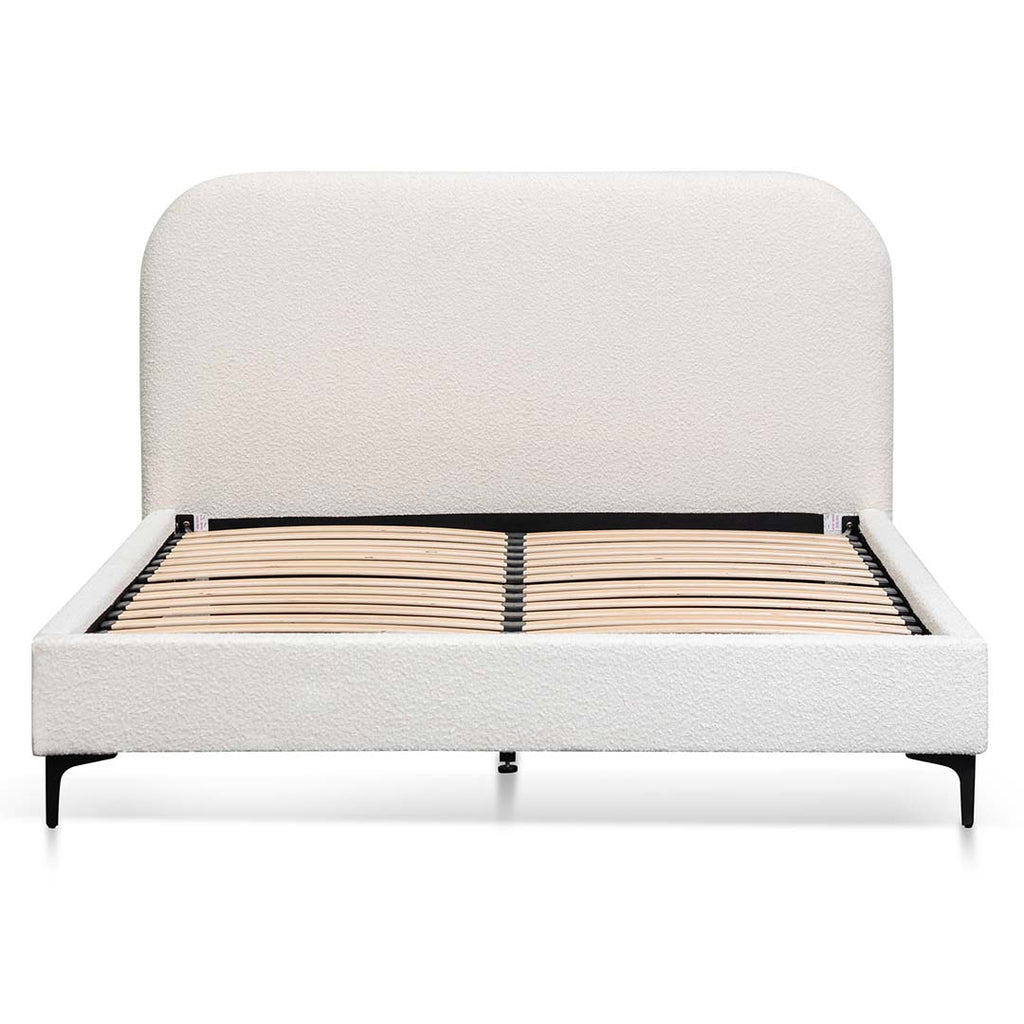 King Lazio Bed Frame - Cream White
