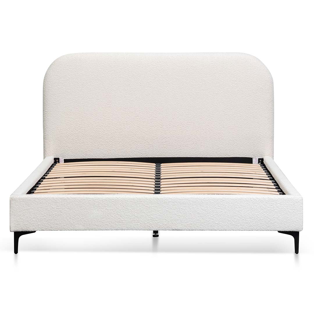 King Lazio Bed Frame - Cream White
