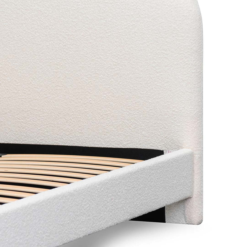 King Lazio Bed Frame - Cream White