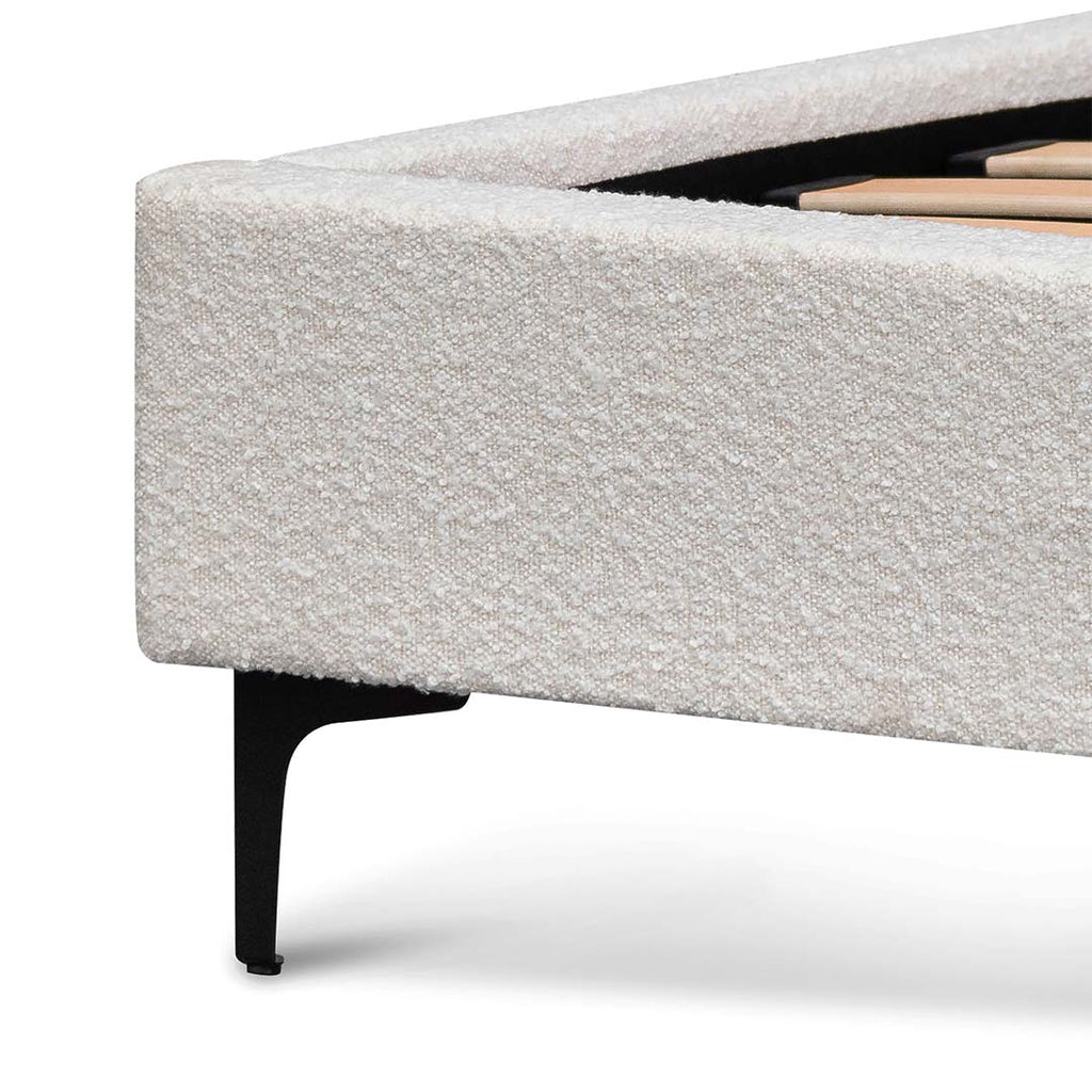 King Lazio Bed Frame - Cream White