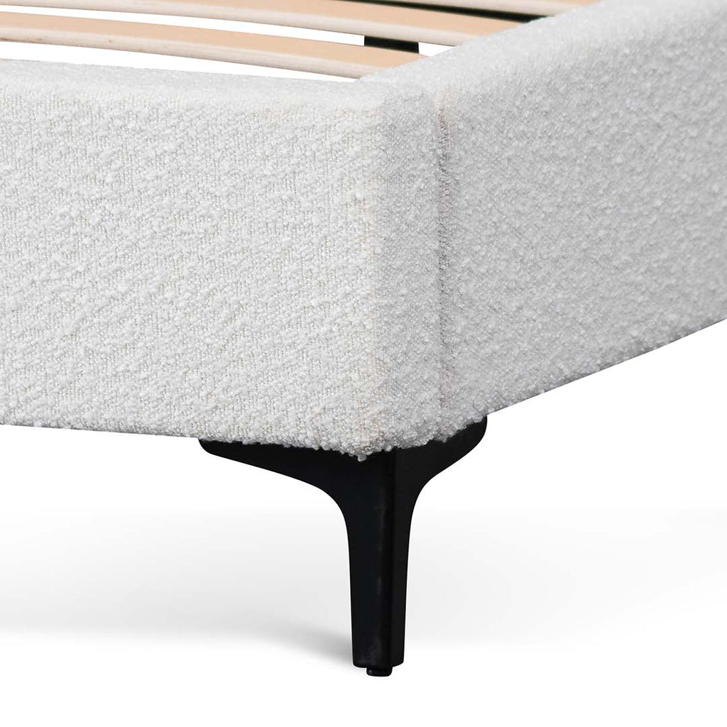 King Lazio Bed Frame - Cream White